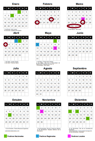 Imagen Post Calendario laboral y escolar 2021